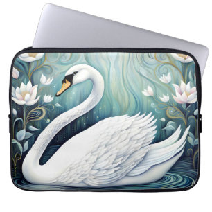 Beauful Swan Laptop Sleeve
