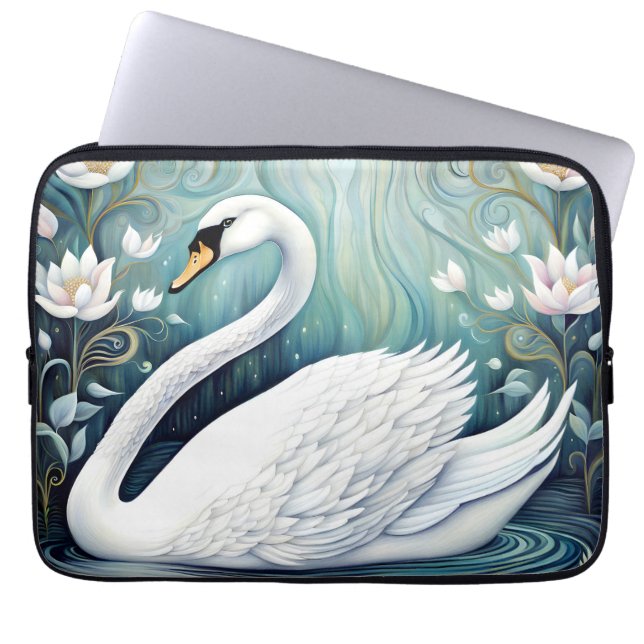 Beauful Swan Laptop Sleeve (Voorkant)