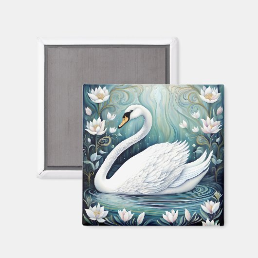 Beauful Swan Magneet (Voorkant / Achterkant)