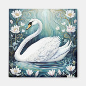 Beauful Swan Magneet (Voorkant)