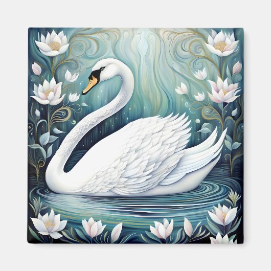 Beauful Swan Magneet (Voorkant)