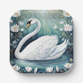 Beauful Swan Papieren Bordje
