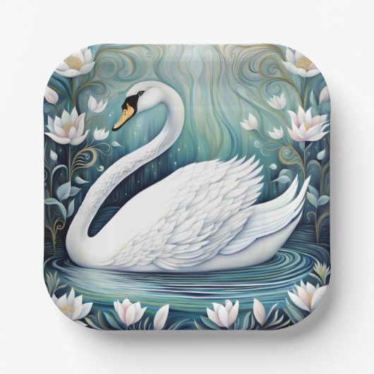 Beauful Swan Papieren Bordje (Voorkant)