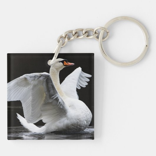 Beauful Swan Sleutelhanger (Achterkant)