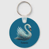 Beauful Swan Sleutelhanger (Voorkant)