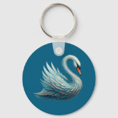Beauful Swan Sleutelhanger (Achterkant)