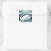 Beauful Swan Vierkante Sticker (Tas)