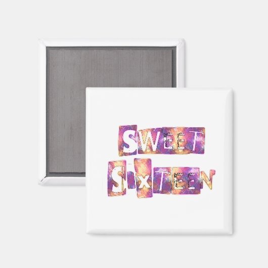 Beauful Sweet Sixteen Magneet (Voorkant / Achterkant)