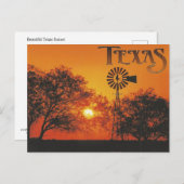Beauful Texas Sunset Briefkaart (Voorkant / Achterkant)