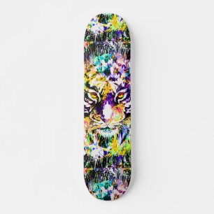 Beauful Tiger Skateboard   Kleurrijke tijger