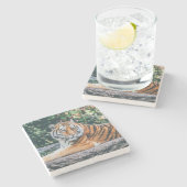 Beauful Tiger Stone Onderzetter (Zijkant)