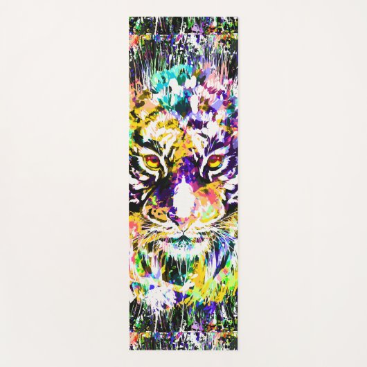 Beauful Tiger Yoga Mat | Kleurrijke tijger (Voorkant)