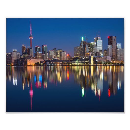 Beauful Toronto Canada Evening Skyline Foto Afdruk (Voorkant)