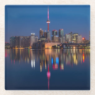Beauful Toronto Canada Evening Skyline Glazen Onderzetter