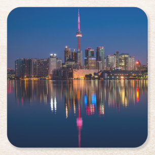 Beauful Toronto Canada Evening Skyline Kartonnen Onderzetters