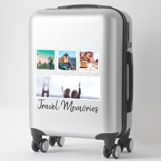 Beauful Travel Photo Collage Sticker (Koffer)