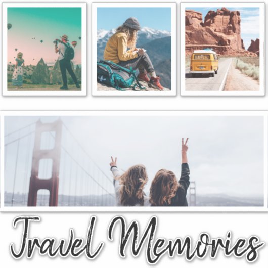 Beauful Travel Photo Collage Sticker (Voorkant)