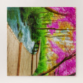 Beauful Trees Boardwalk Plitvice Lakes, Kroatië Legpuzzel (Horizontaal)