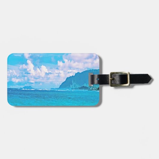 Beauful Turquoise Ocean Waves Bagagelabel (Voorkant horizontaal)