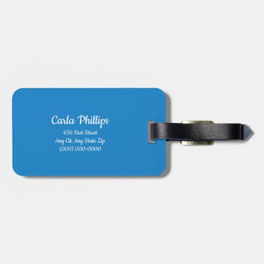 Beauful Turquoise Ocean Waves Bagagelabel (Achterkant horizontaal)