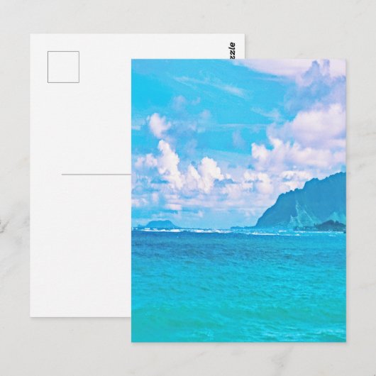 Beauful Turquoise Ocean Waves Briefkaart (Voorkant / Achterkant)