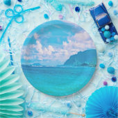 Beauful Turquoise Ocean Waves Papieren Bordje (Feest)