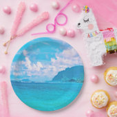 Beauful Turquoise Ocean Waves Papieren Bordje (Feest)
