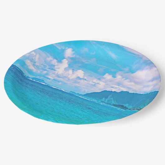 Beauful Turquoise Ocean Waves Papieren Bordje (Gekanteld)