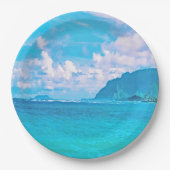 Beauful Turquoise Ocean Waves Papieren Bordje (Voorkant)