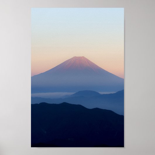 Beauful uitzicht Mt. Fuji, Japan, Sunrise Poster (Voorkant)