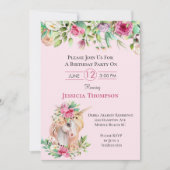 Beauful Unicorn Birthday Kaart (Voorkant)