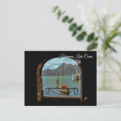 Beauful Varenna Italy Boat Photography Briefkaart (Staand voorkant)
