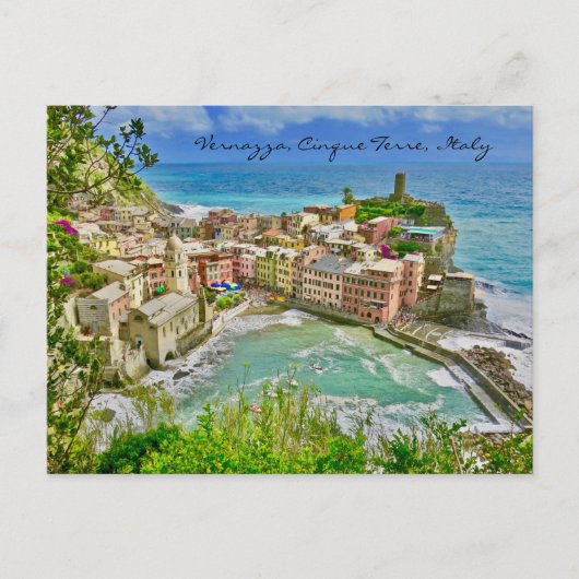 Beauful Vernazza, Briefkaart van Italië (Voorkant)