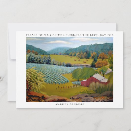 Beauful Vineyard Boerderij Birthday Kaart (Voorkant)