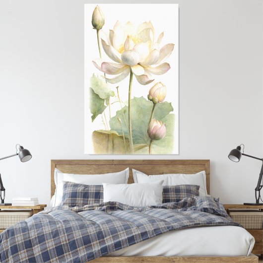 Beauful Water Lily Canvas Afdruk (Insitu (Slaapkamer))