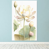 Beauful Water Lily Canvas Afdruk (Insitu (Houten vloer))