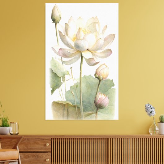 Beauful Water Lily Canvas Afdruk (Insitu (Woonkamer))