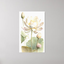 Beauful Water Lily Canvas Afdruk