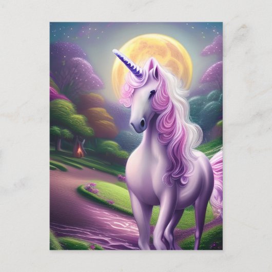 Beauful Whimsical Unicorn Horse Briefkaart (Voorkant)