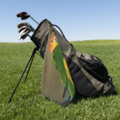 Beauful White Bellied Caique Parrot Posing Golfhanddoek (Groen)