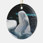 Beauful White Beluga Whale Holiday Keramisch Ornament (Links)