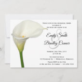 Beauful White Calla Lily Floral Rehearsal Dinner Kaart (Voorkant)