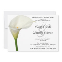 Beauful White Calla Lily Floral Rehearsal Dinner
