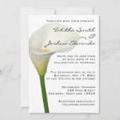 Beauful White Calla Lily Wedding Kaart (Voorkant)