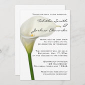 Beauful White Calla Lily Wedding Kaart (Voorkant / Achterkant)