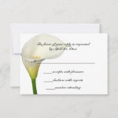 Beauful White Calla Lily Wedding RSVP Kaartje (Voorkant)