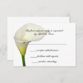 Beauful White Calla Lily Wedding RSVP Kaartje (Voorkant / Achterkant)
