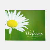 Beauful White Daisy Personalized Deurmat (Voorkant)