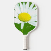 Beauful White Daisy Personalized Pickleball Paddle (Achterkant)
