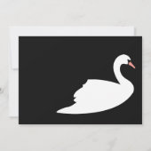 Beauful White Swan Birthday Uitnodiging (Achterkant)